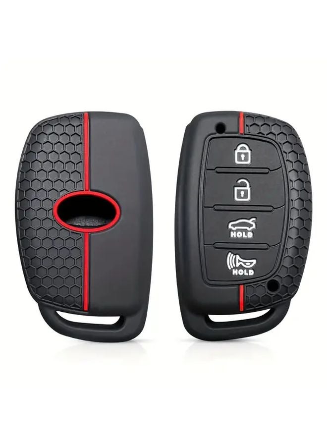 Black Smart Remote Key Case For Hyundai Sonata Elantra Tucson Ioniq IX35 IX25 Redline 3 Buttons Set - Image 5